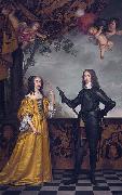 Gerard van Honthorst Willem II (1626-50), prince of Orange, and his wife Maria Stuart oil painting on canvas